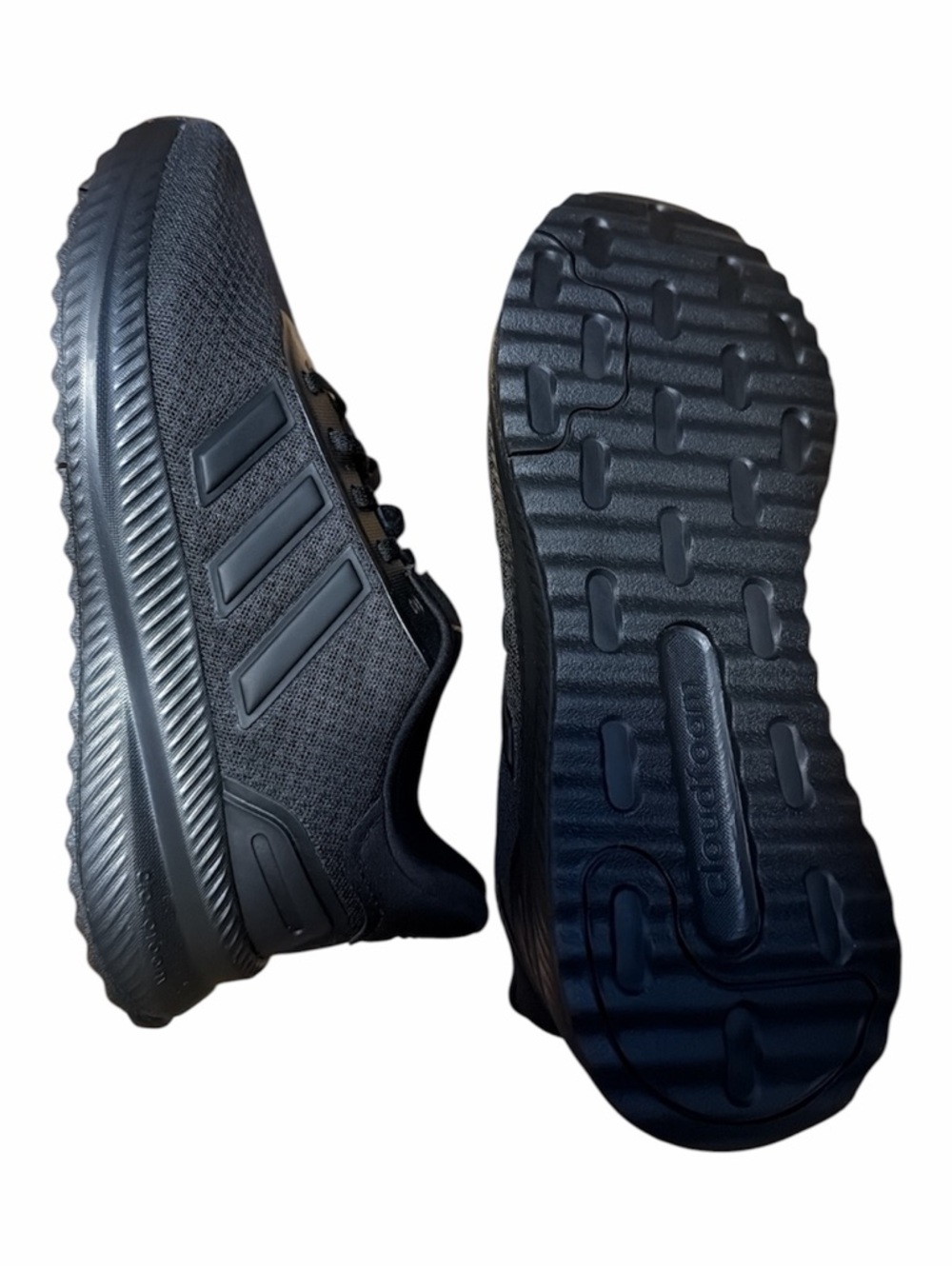 🆕Adidas Black Running Sneaker - All Black Trainer with Cloud Foam Comfort - Picture 4 of 10